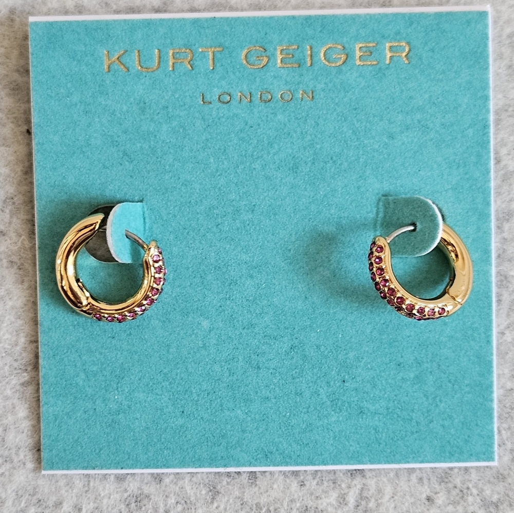 Kurt Geiger Pavé Crystal Mini Huggie Hoop Earrings